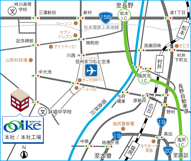 本社・本社工場 地図