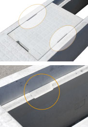 蓋に設けた横断スリット